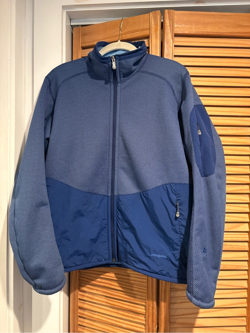 VTG Patagonia R2 Granular Fleece Jacket Womens L Blue Gray Full Zip Regulator